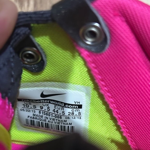 Nike Mens Roshe Run Sneakerboot Gridiron/Dark Obsidian-Pink-Volt Suede 10.5 - Picture 9 of 9